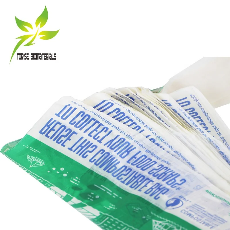 ASTM D 6400 compostable plastic bag carry shopping bag biodegradable corn starch checkout bag