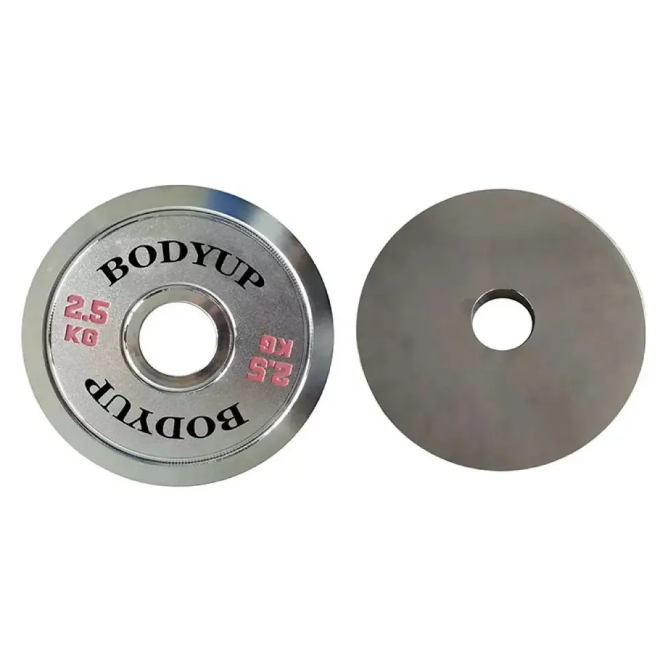gym Fitness Weight lifting steel Powerlifting Bumper Plate discs Calibrated Weight Plates chrome steel weight plates