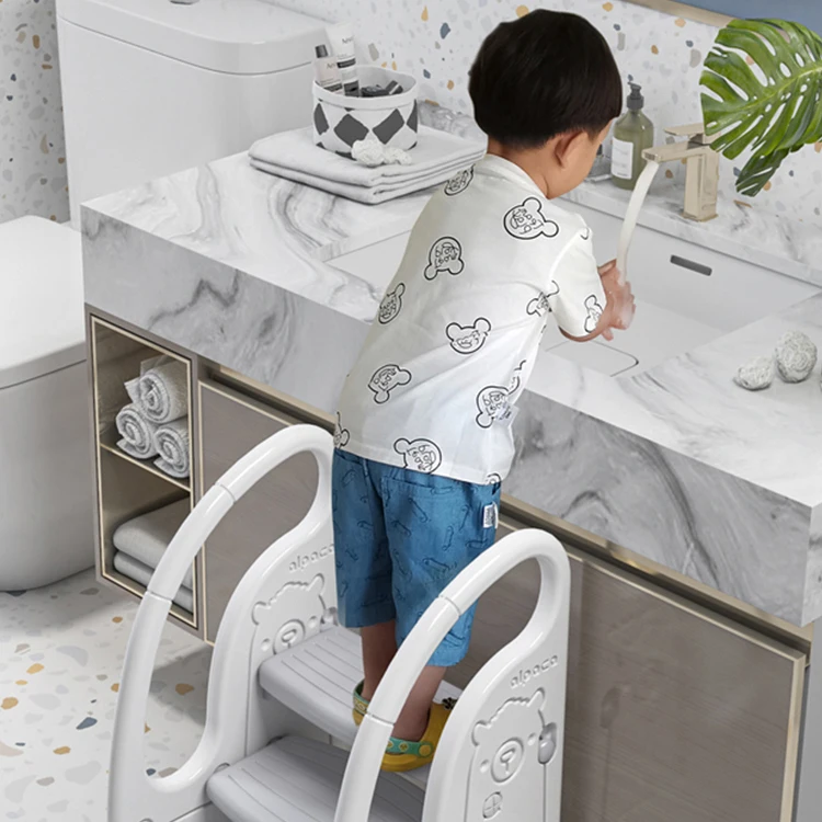 Non-slip Baby Ladder Kids Step Stool With Armrests Footstool Step Plastic Step Stool For Kids