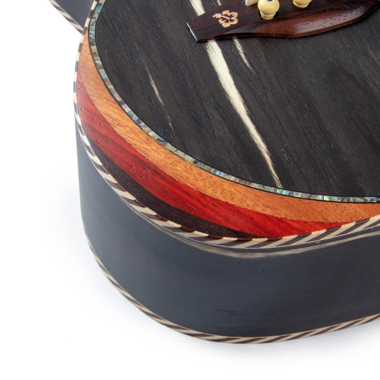 new design smiger brand 24 inch Tenical wood 4 strings black ukulele concierto