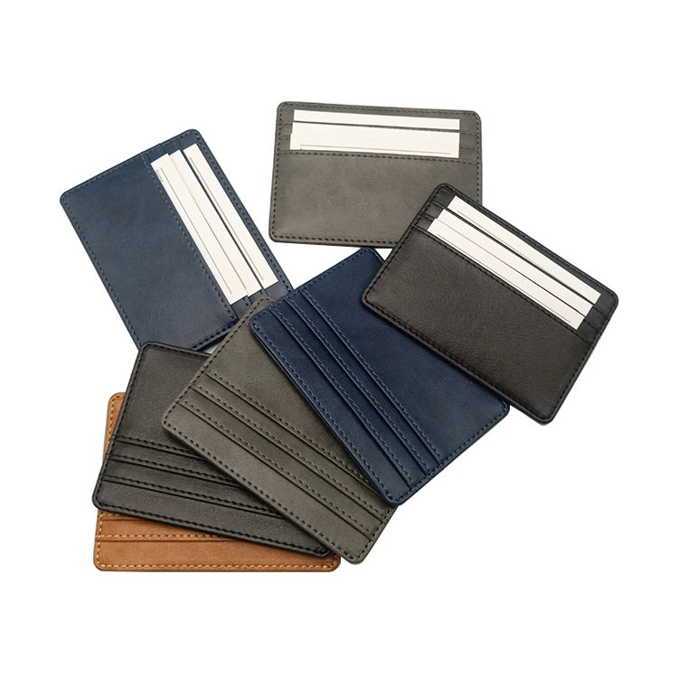 Factory Direct holder leather wallet tracker card holder photocard custom card sleeves slot billetera hombre leather card holder