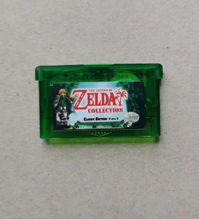 High quality for GBA 7 in1 Zelda game card Shell can choose color Legend of Zelda card Seasons Ages for Gameboy Advance