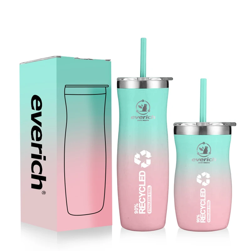 Hot Sale Customizable 10oz/16oz Stainless Steel Tumblers Double Wall ABS Tawney Plastic Coffee Mug for Back to School