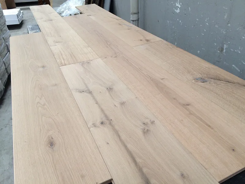 
Reclaimed oak unfinished wide plank engineered wood flooring 