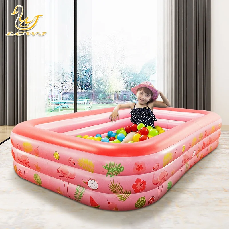 LC Pink Flamingo Family Swimming Pool Big Inflatable Pool Adult Inflatable Swimming Pools