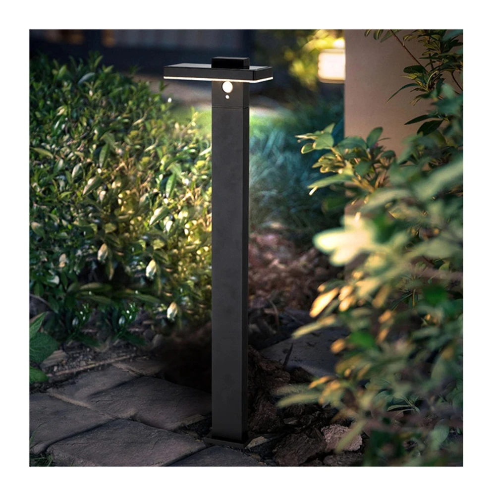 Vertak aluminum 600lm naturally solar led pathway lights motion sensor garden solar high lumen spike light