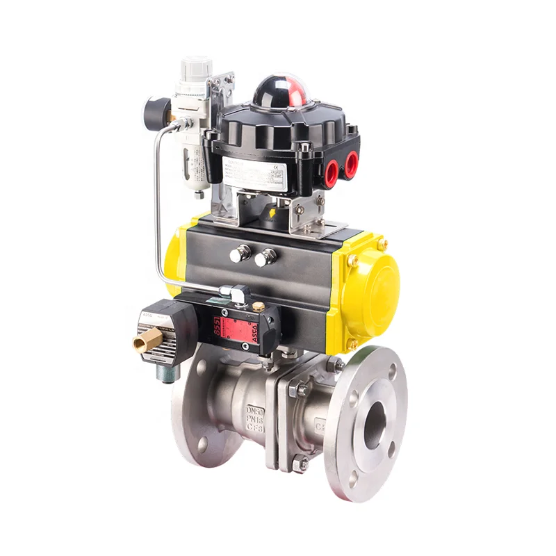 High quality diaphragm solenoid valve pneumatic micro moving flange ball valve