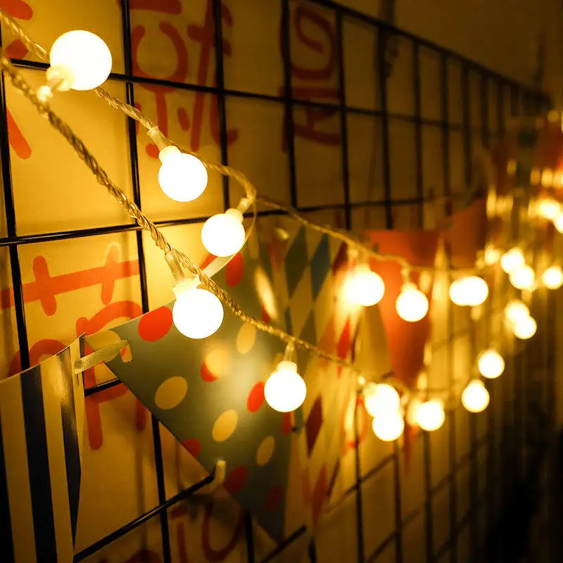 Indoor Outdoor Ip22 Waterproof Warm White Plug in Christmas Tree Decorative Led Globe Ball String Fairy Light 6m40led