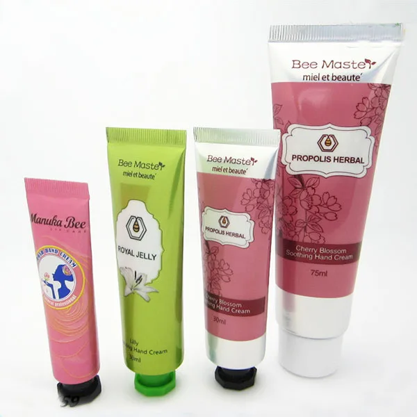
octagon Screw on cap mini cosmetic toothpaste packaging small aluminum travel empty plastic toothpaste tube 