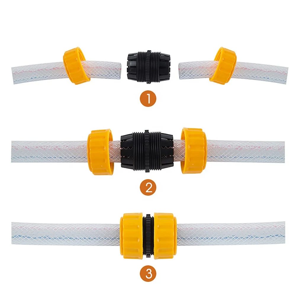 1/2 5/8 1 Inch Pipe Quick Water Connector Hose Tubing Repair Coupler Garden Irrigation Adapter