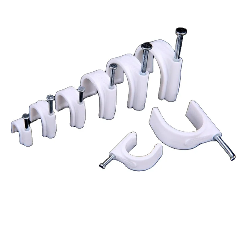 Water pipe fixed wall buckle cable 64 points 20PVC PPR line pipe buckle plastic fixed U-shaped line clamp