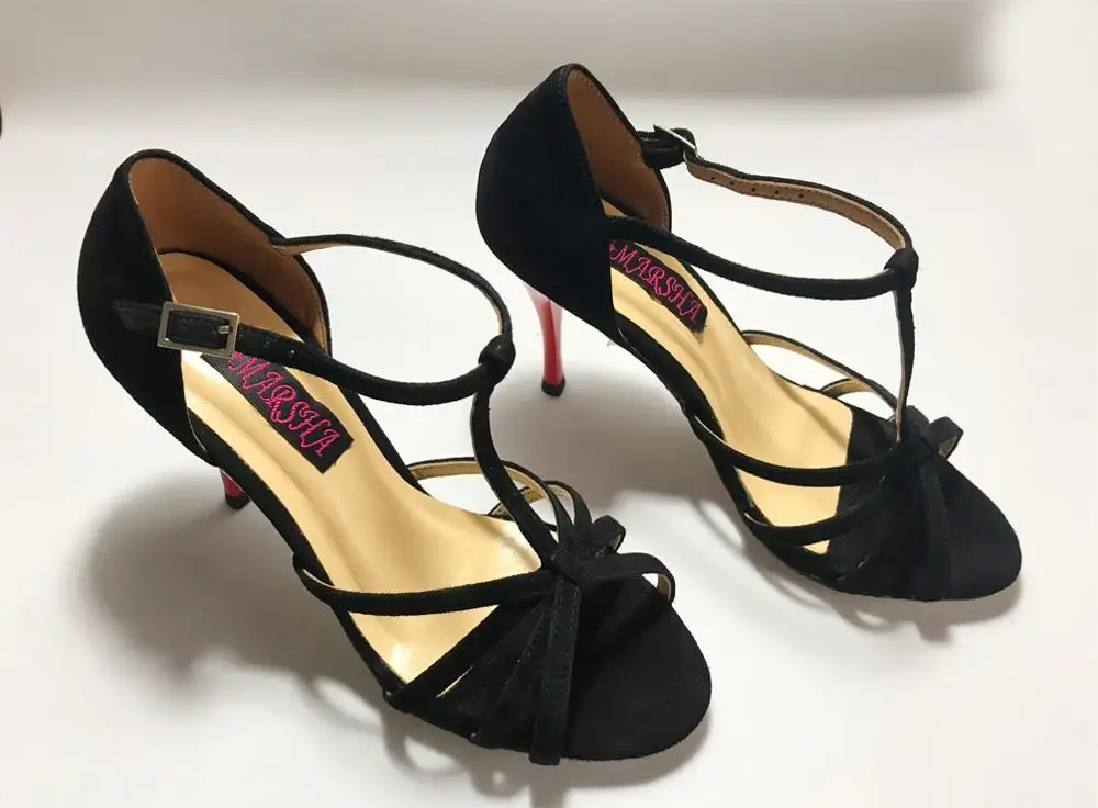 Туфли для танцев Аргентины Танго с кожаной жесткой подошвой T6256BS пикантные туфли для вечеринок