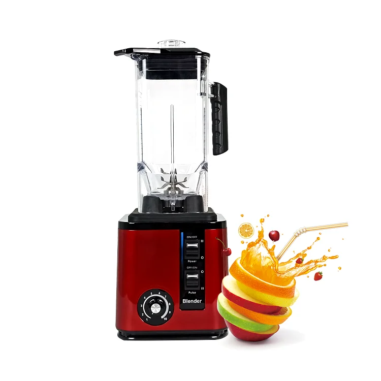 50% Discount 2.2L 1800W, High Power Commercial Household Kitchen Equipment Red Black 6 Blade Heavy Duty Blender/