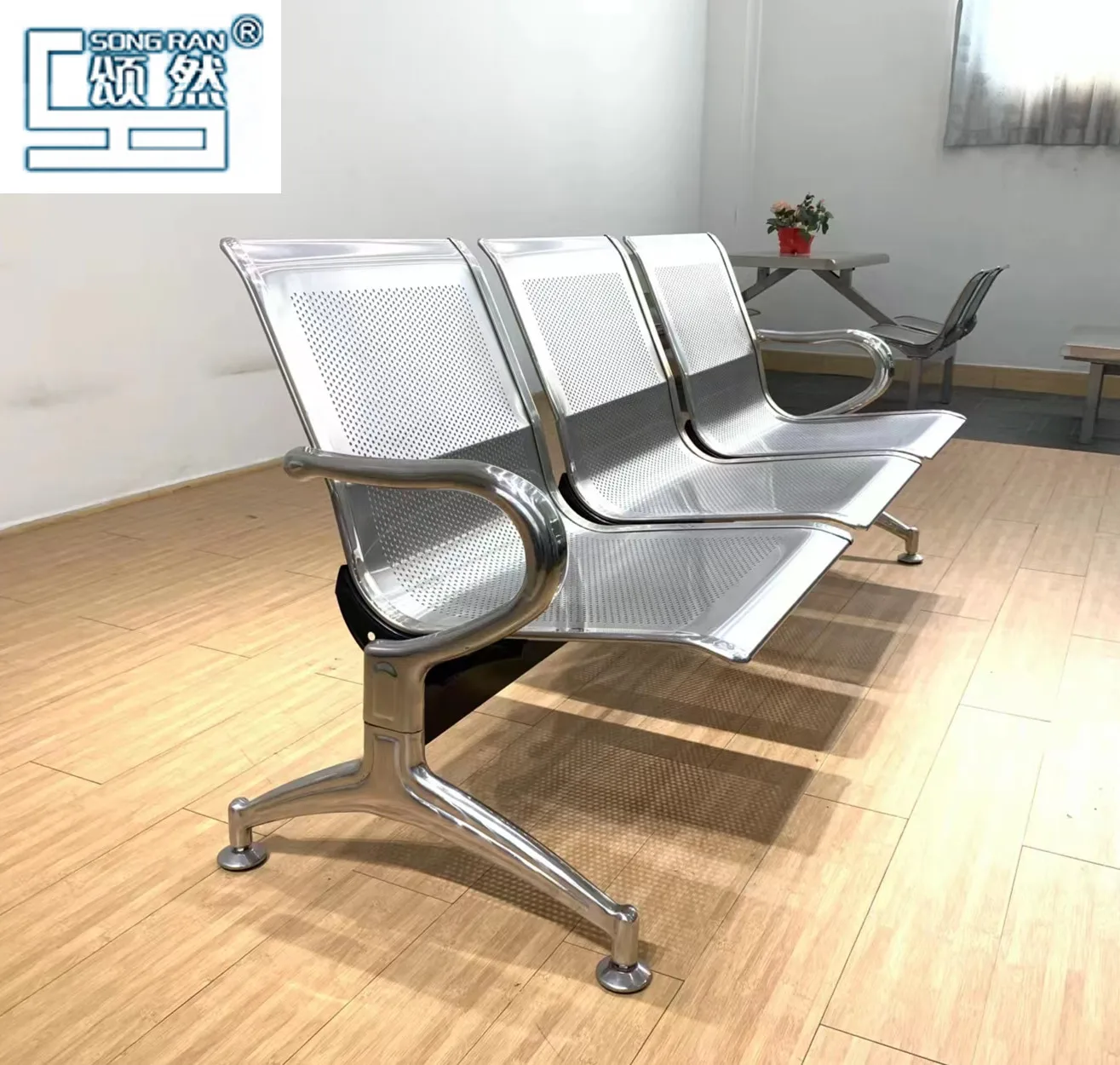 2025 hot sell  Waiting bench for office public chair in airport  1/2/3/4/5 seater