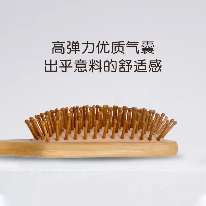 Оптовая продажа 100% натуральный горячая Распродажа массажная Антистатическая бамбуковая воздушная подушка расческа для волос частная торговая марка приветствуется