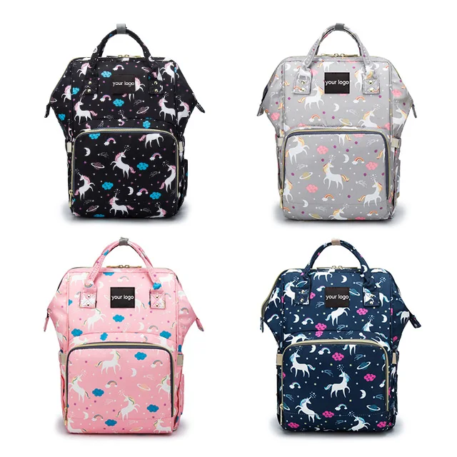 Carton pattern Multifunctional Custom Diaper Bag Mummy fashion baby diaper bag Customized Waterproof Maternity Mummy Nappy Bags