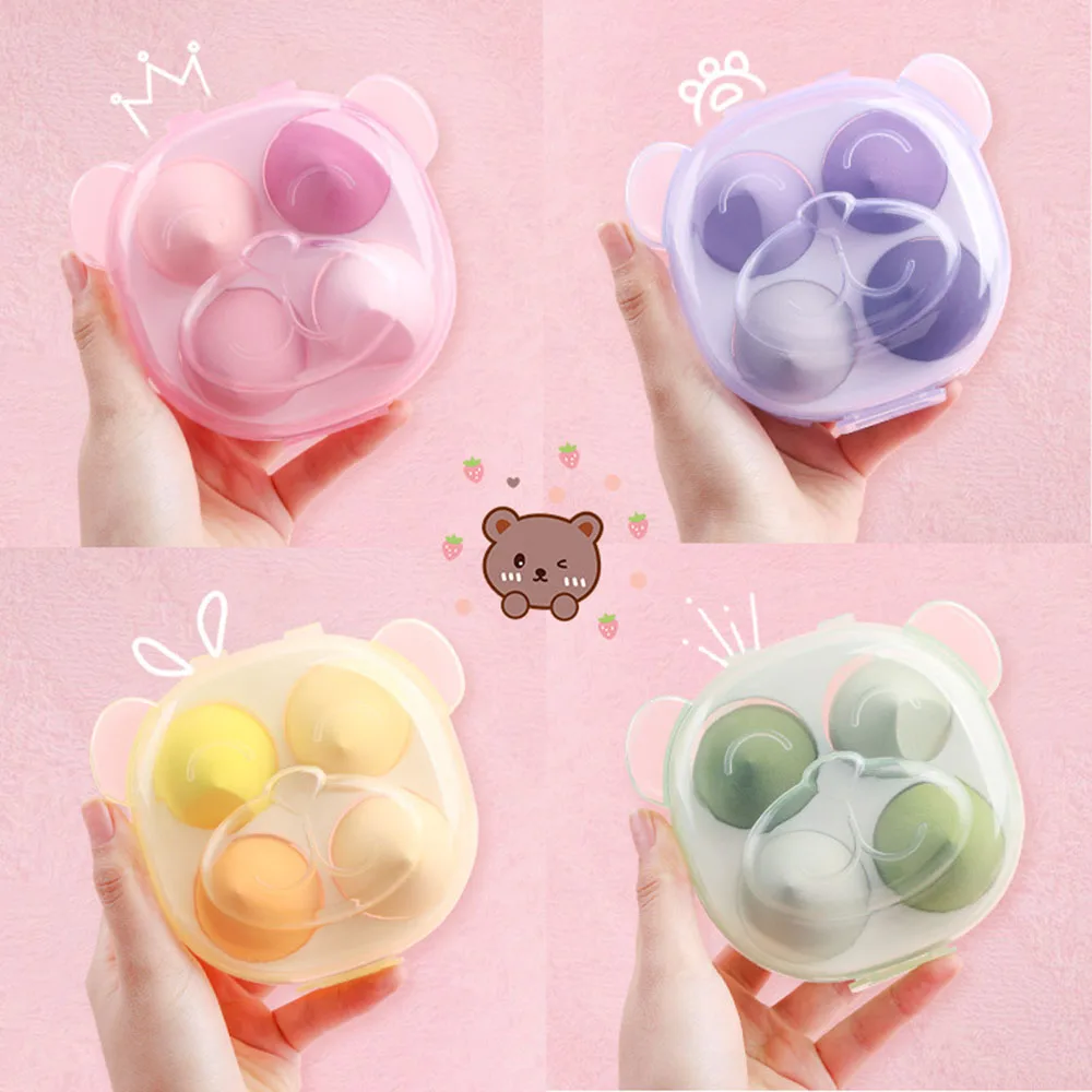 4 PCs/Box Fashion Makeup Blending Makeup Sponge Beauty Tools Makeup Tools Accessories Box