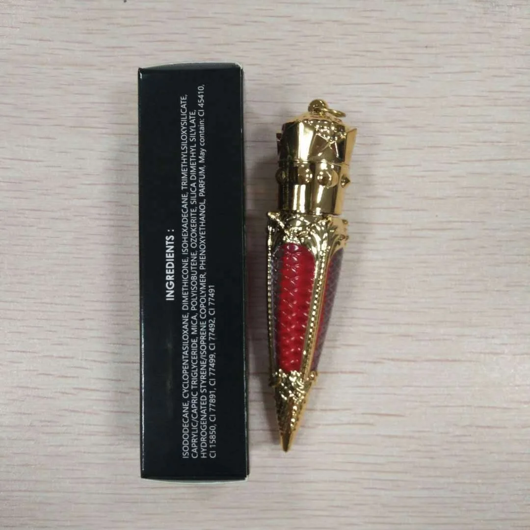Wholesale Customized crown lipgloss liquid lipstick with gold lip gloss tube