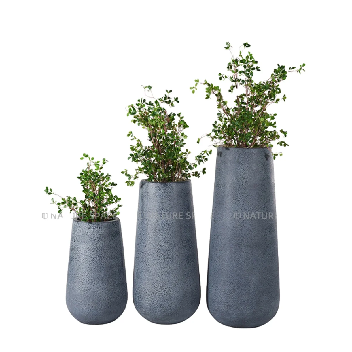 High-End Hotel Luxury Fiberglass Pots Planters Classic Design with Hand Carved  for Outdoor Gardens Shopping Mall Use