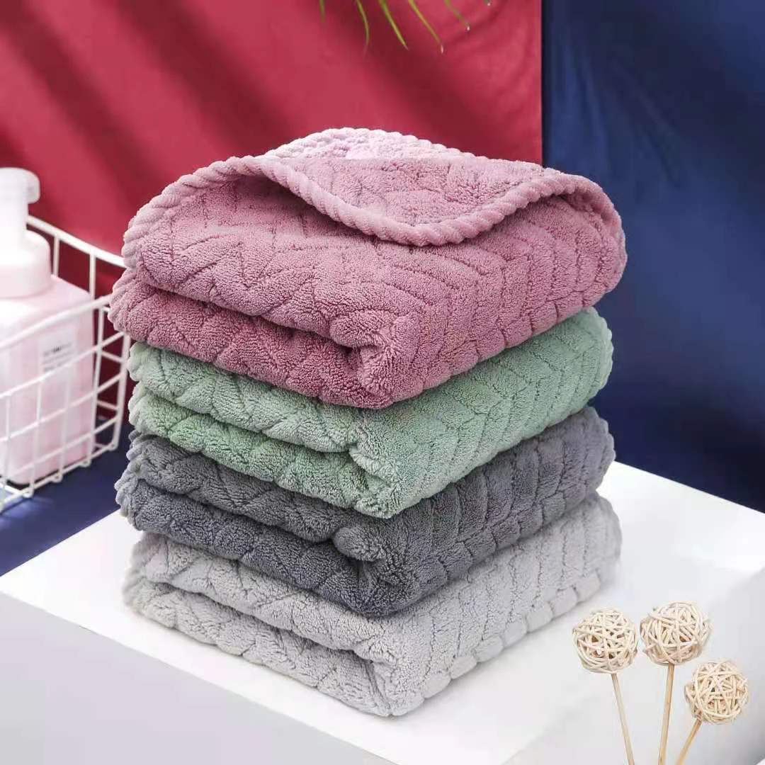 Plain Simple Coral Fleece Large Bath Towel Beauty Salon Yoga Microfiber Bath Towel 70x140