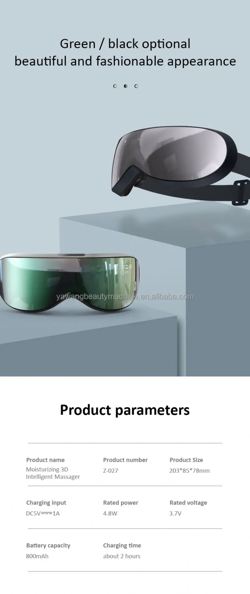 Battery operated mini roller Timing control eye massager care eye massage vibrator to relax Stress Therapy eye massager glasses