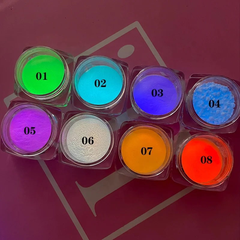 Long-lasting high luminous powder glow in the dark pigment for nail polish epoxy resin diy craft
