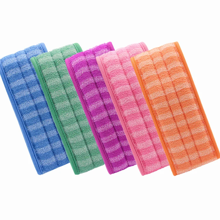 Customize Logo Exfoliating Massage Double Sided Skin Scrubbing Strap Shower Bath Exfoliating Back Scrubber Towel