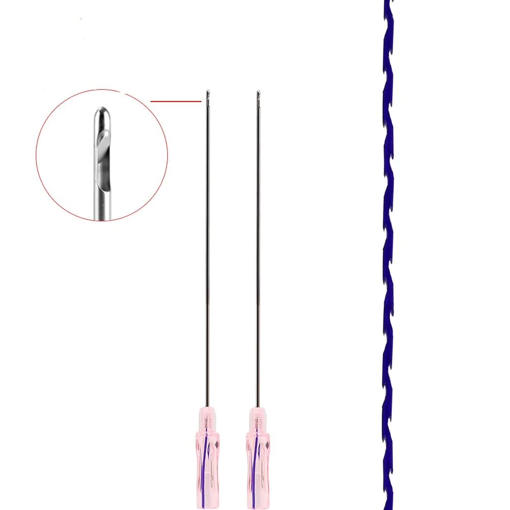 18g 100mm Fish Bone Molding Cog W Blunt For Hypodermic Mesotherapy Needle