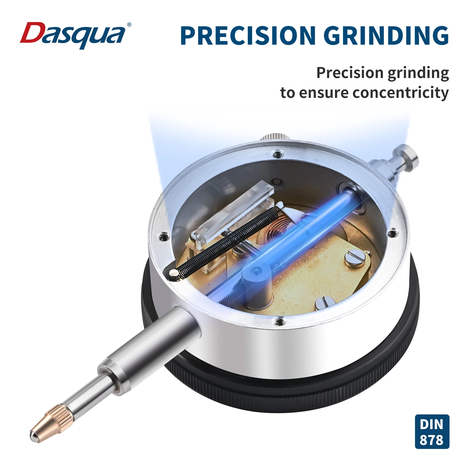 Dasqua 0-10 мм 0,01 Выпускной 2 года гарантии плоский цифровой циферблат измерительный инструмент Relogio Comparador