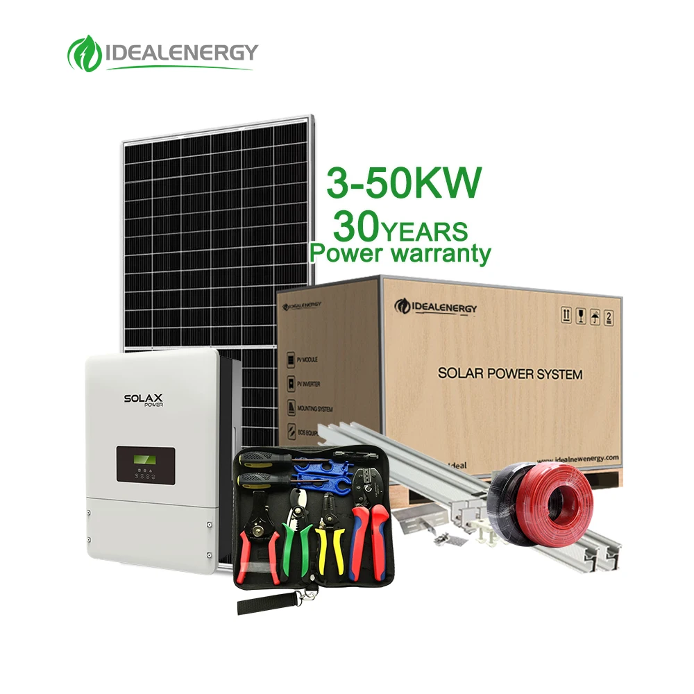 IDEAL roof solar panel full kit photovoltaic system on grid 10kw 15kw 20 kw complete kit for home