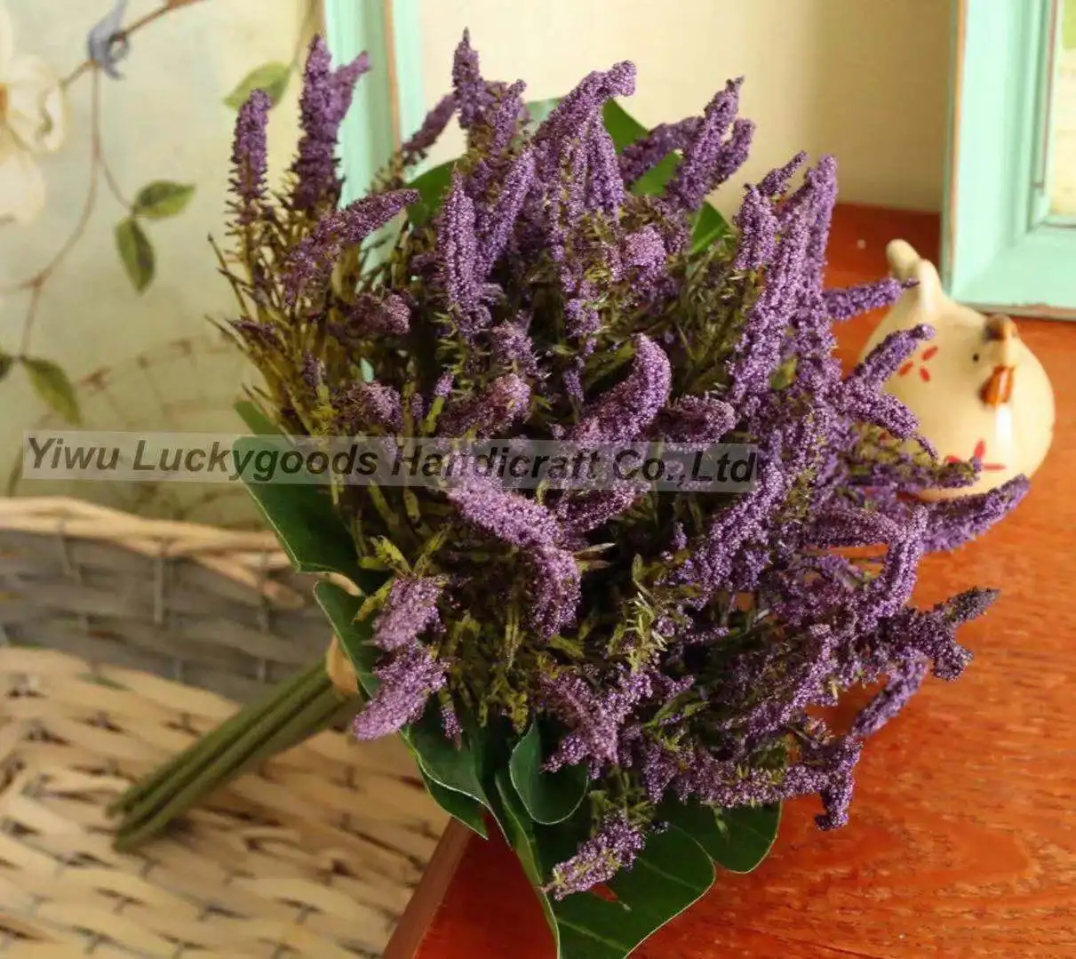 LG20181113-2 High Quality Large Artificial Silk lavender Flower For Wedding Decoration