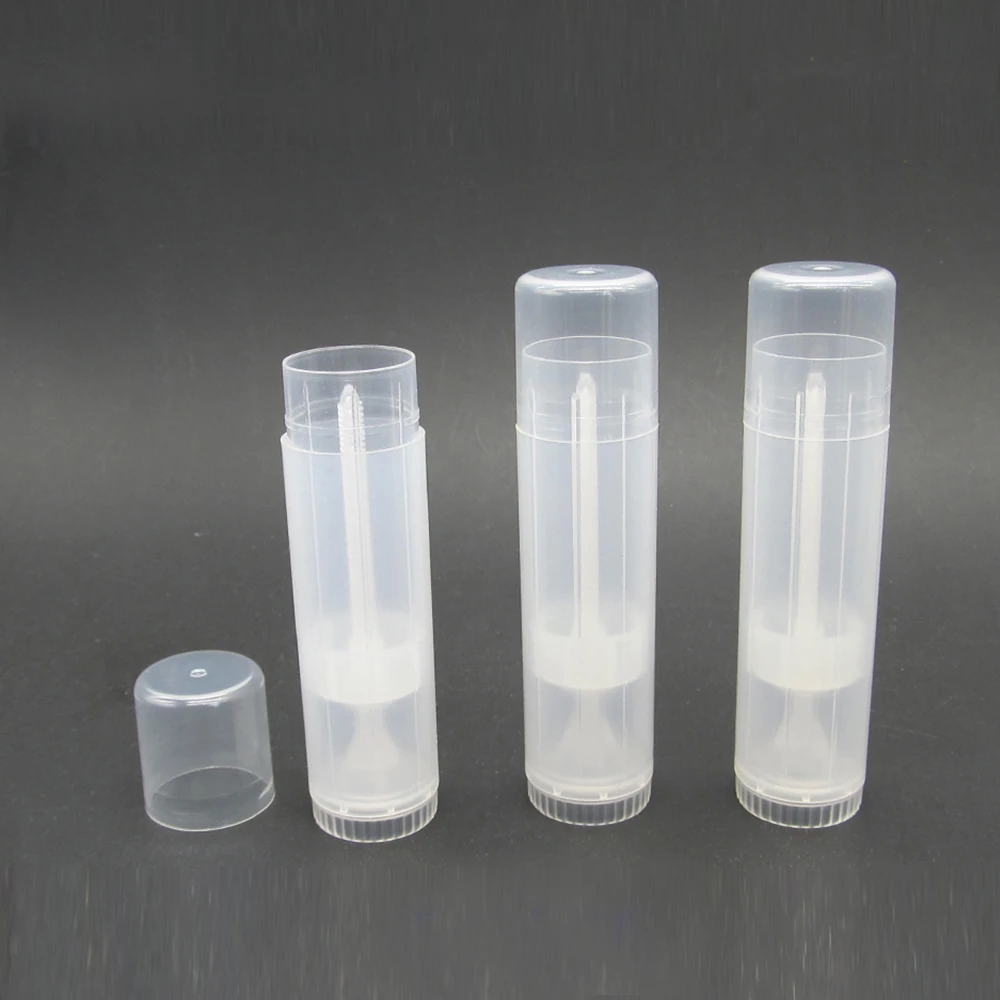 BIG CAPACITY EMPTY 15G CLEAR ROUND LIP BALM TUBE WHOLESALE