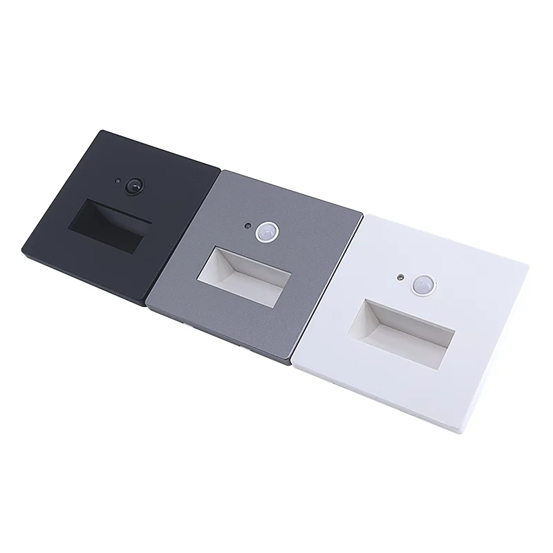 GuangShu recess wall step lights interior hotel hallway step light indoor 1 w motion sensor stair lights