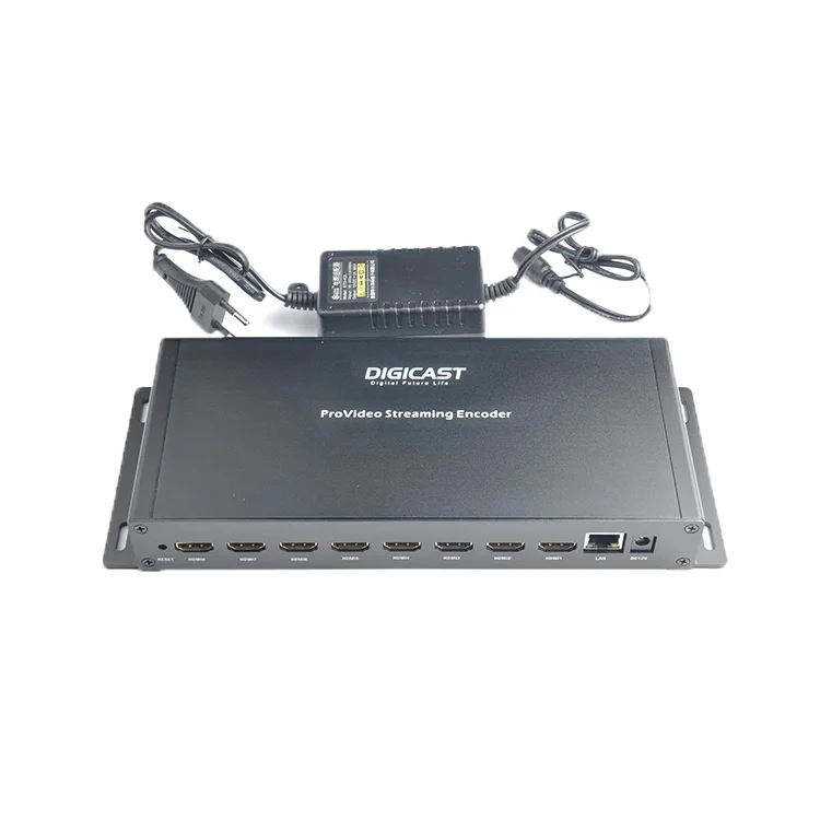 Цифровой 1080P HD 8 в 1 H 264 кодировщик HDMI для реального времени IPTV