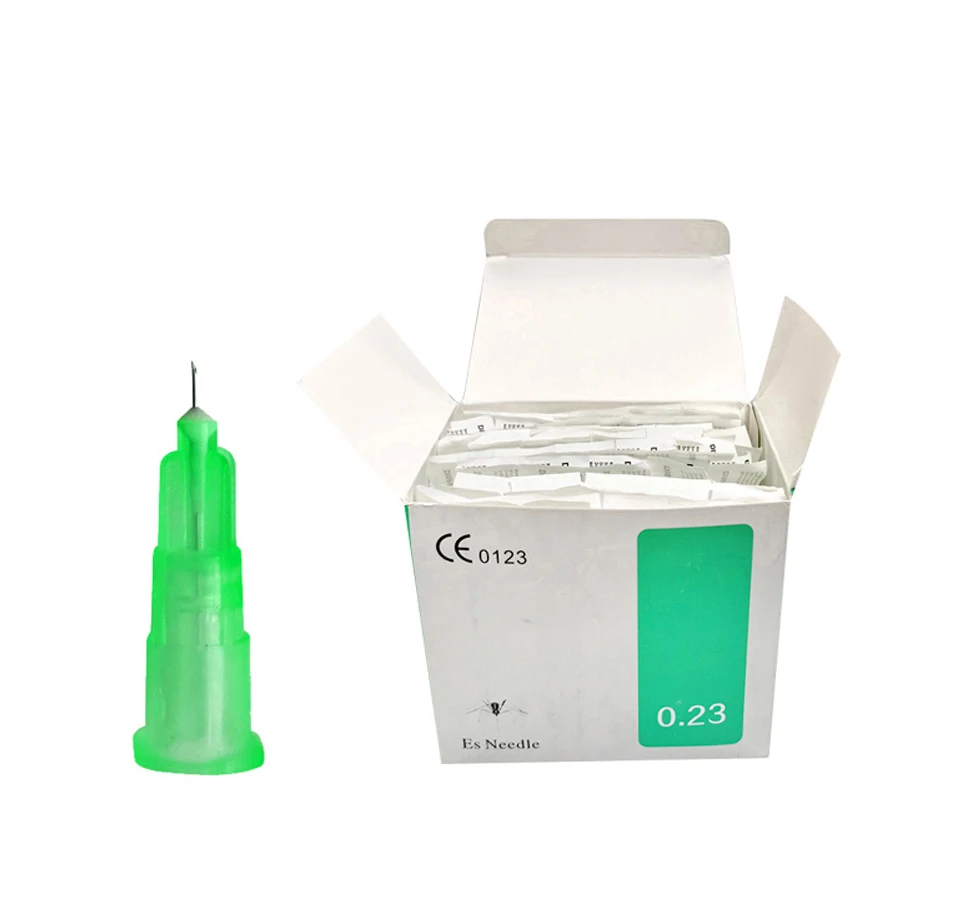 CE approved Disposable safety face body Meso Needles 30G 32G 34G Hypodermic needles