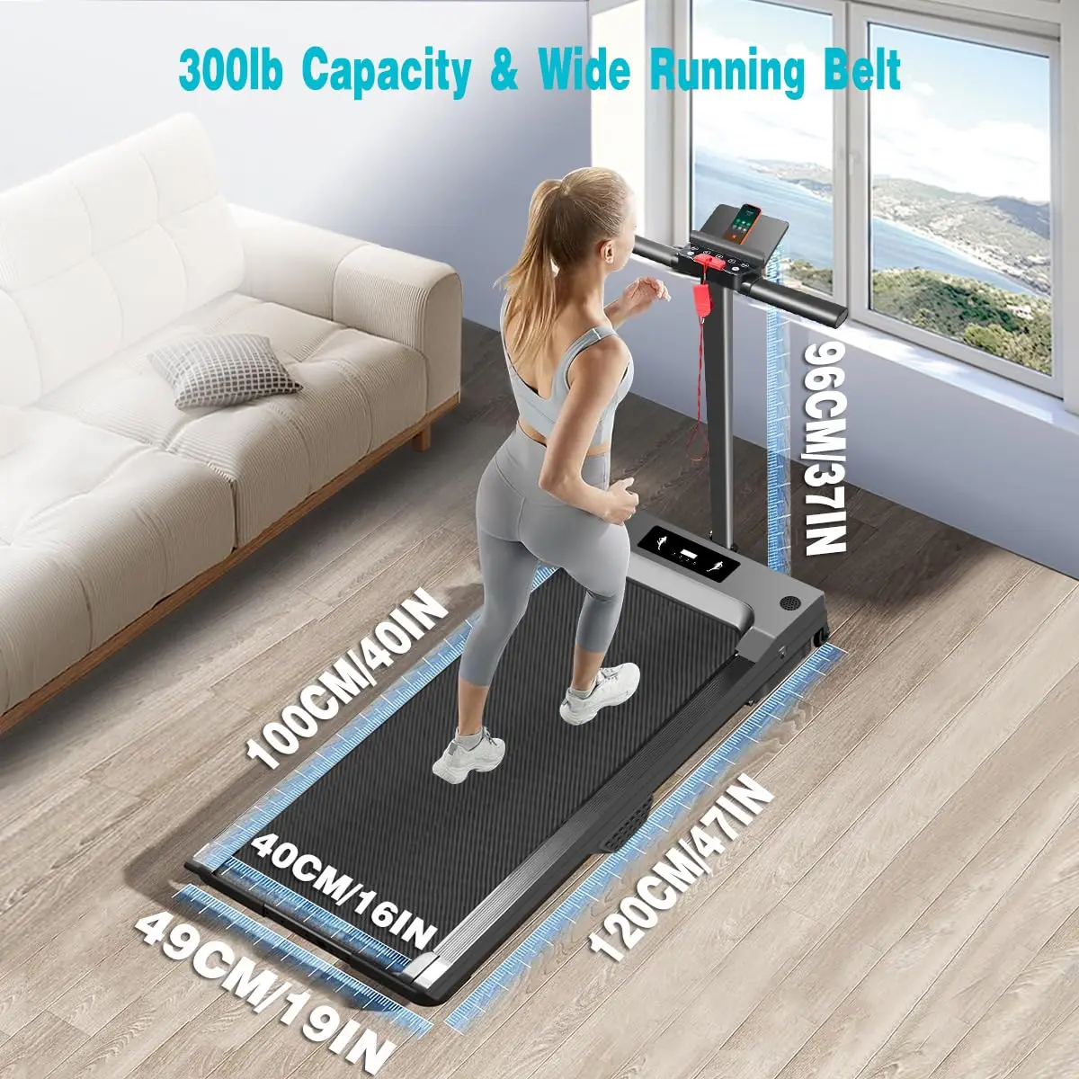 Fitness equipment l shock-absorbing treadmill outdoor electric folding treadmill home silent electric flat indoor treadmill