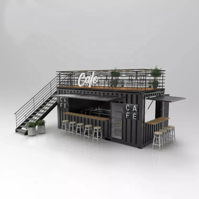 container coffee warehouse in china steel garage frame modular garage storage movable house steel container
