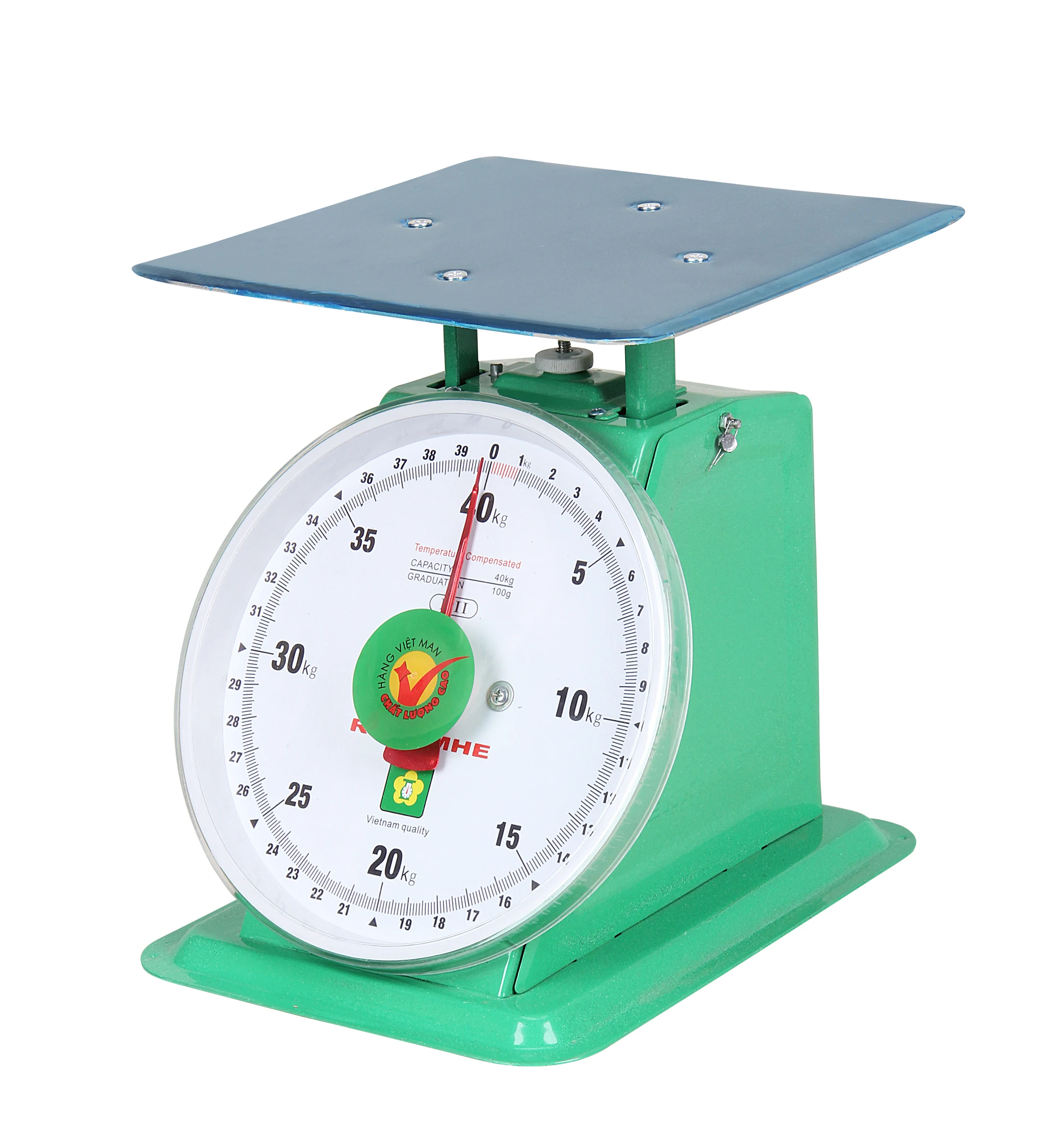 RENKMHE 40kg Cheap Mechanical Kitchen Weighing Spring Scale 24*24 Painted Steel Flat  Vietnam Quality RENHEHQ