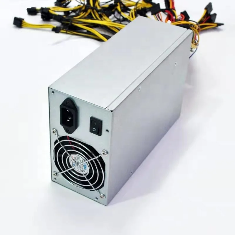 
220V 2000W power supply For Ethereum Bitcorn Mining ATX 2000W Mining with Two 8cm Fan switching power supply 