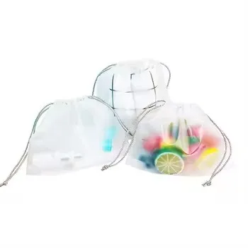 TPU Custom Printing plastic drawstring packaging  bag for cloths