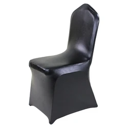 Spandex Stretch Gold Metallic Wedding Chair Covers for Party Events Decorations