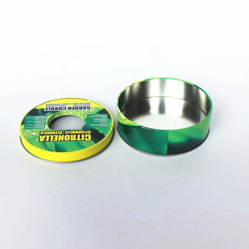 custom round  eco-friendly empty cosmetic candle tin cans cosmetic  tin jars