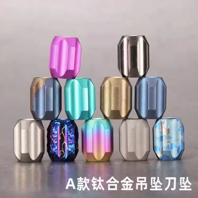 MG EDC DIY TC4 titanium alloy Knife Paracord cool fun Beads Pendant Vintage Color Outdoor Tools Paracord Beads