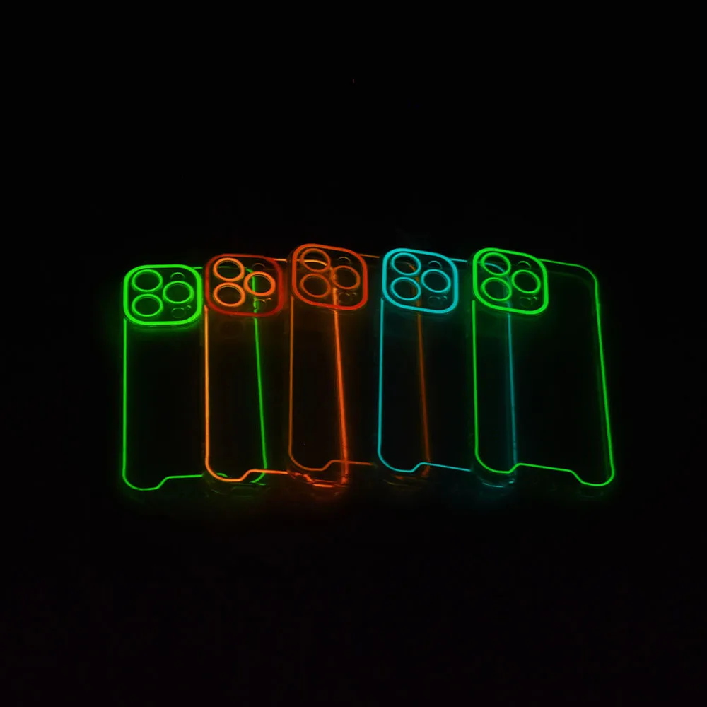 Night Light Luminous Phone Case for iPhone 14 15 16 Pro Max Glow TPU Mobile Phone Cases