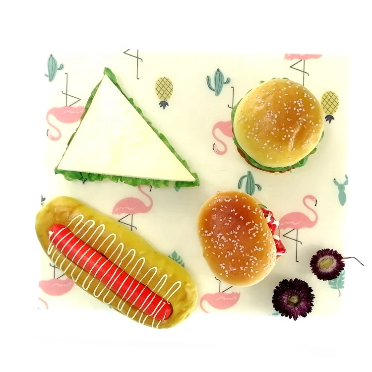 2021 Creative Simple Style Biodegradable Beeswax Food Wraps Reusable Organic Beeswax Wraps
