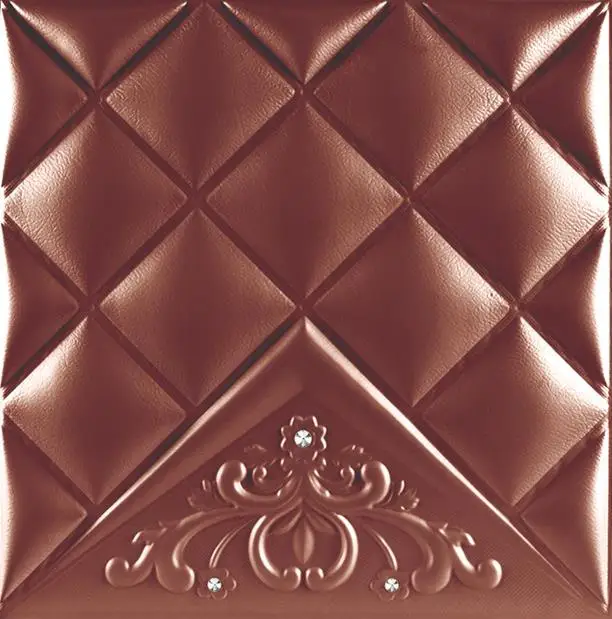 
fashion fireproof 3d leather wall tiles for interior decoration 