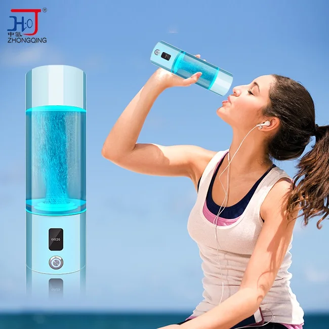 260ml Portable Hydrogen Rich Water Bottle Generator 5000ppb Ionizer SPE PEM Electrolysis