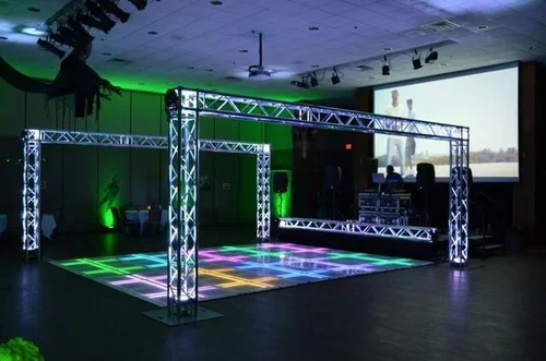 DIY Heavy Duty Metal DJ Truss Stand Square Frame Mobile Lighting Bar Disco Stand