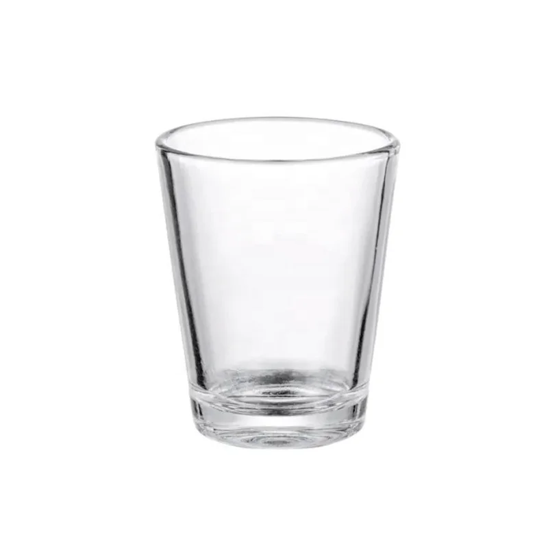 Wholesale Factory Made High White 55ml Vodka Shot Cup/Vodka Shot Glass/Shot Cup Glass for Super Market & Dining Bar