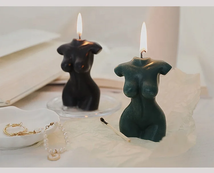 custom naked woman candle  body shape curvy candle body massage oil candle
